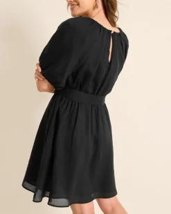Paradise Breeze Elbow-Sleeve Dress