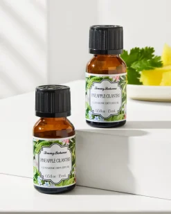 Pineapple Cilantro Ceramic Pineapple Diffuser Oil Refill Set