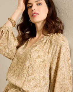 Playa Python Peasant Top