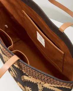 Raffia Palms Beach Tote
