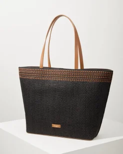 Raffia Palms Beach Tote