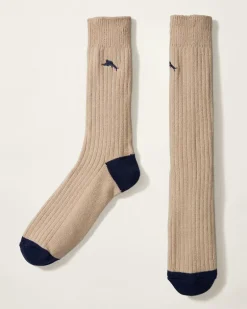 Ribbed Crew Socks
