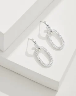 Sanibel Island Crystal Link Drop Earrings