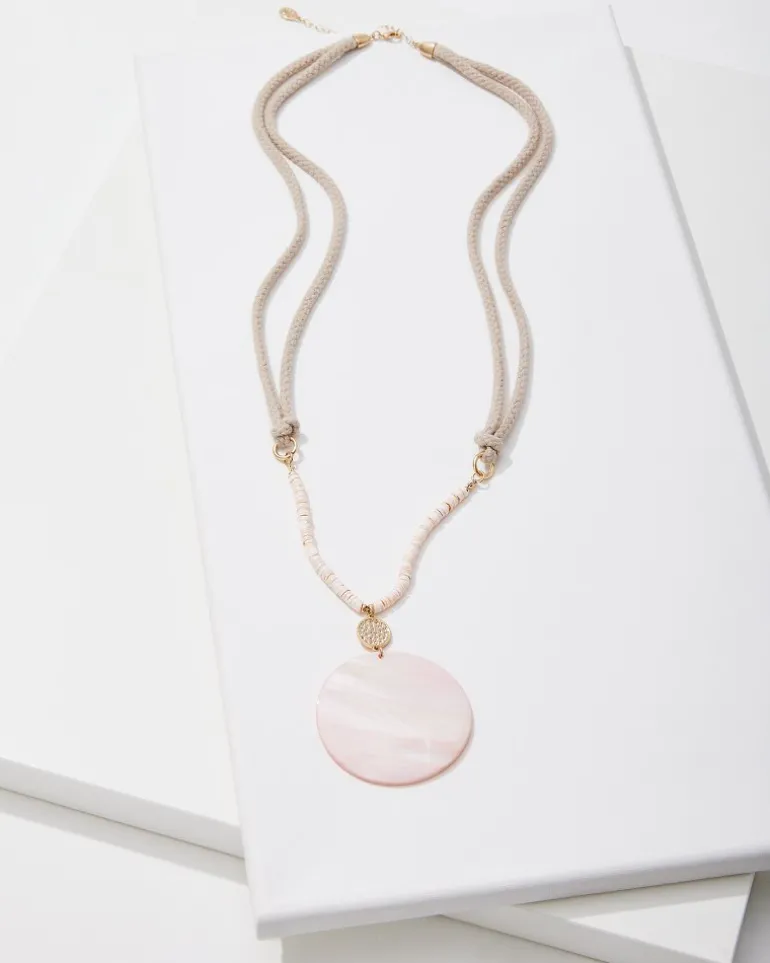 Sanibel Island Large Mother-of-Pearl Pendant Necklace