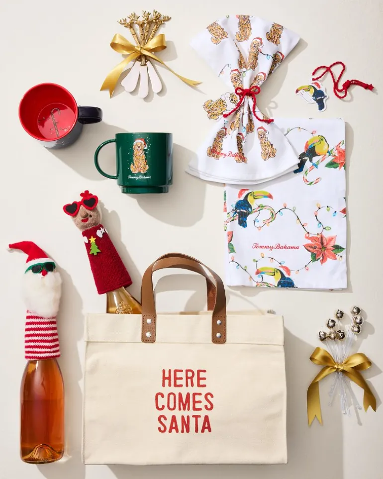 Santa & Mrs. Claus Bottle Topper Set