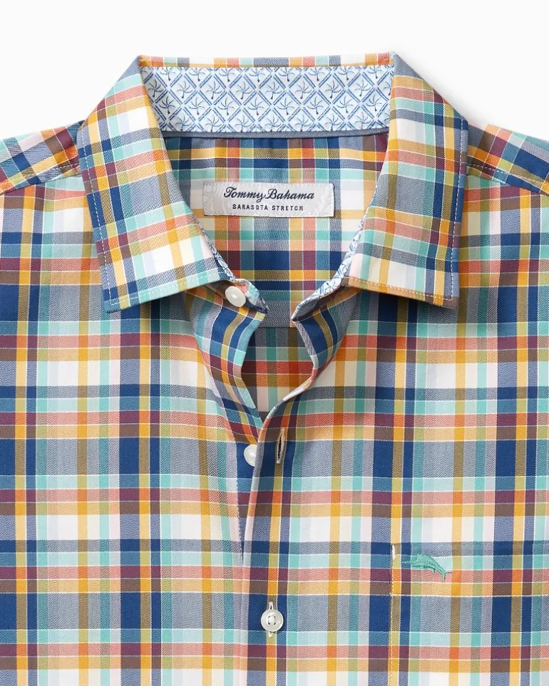 Sarasota Stretch Grenada Check IslandZone® Shirt
