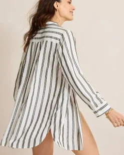 Shimmer Stripe Beach Shirt