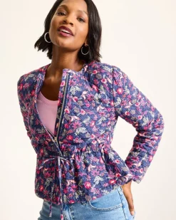 Sweeping Floral Quilted Jacket