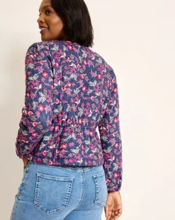 Sweeping Floral Quilted Jacket