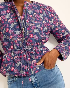 Sweeping Floral Quilted Jacket