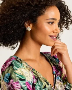 Tidal Treasure Floral Stud Earrings
