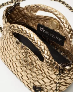 Tiny Mini Woven Crossbody Tote