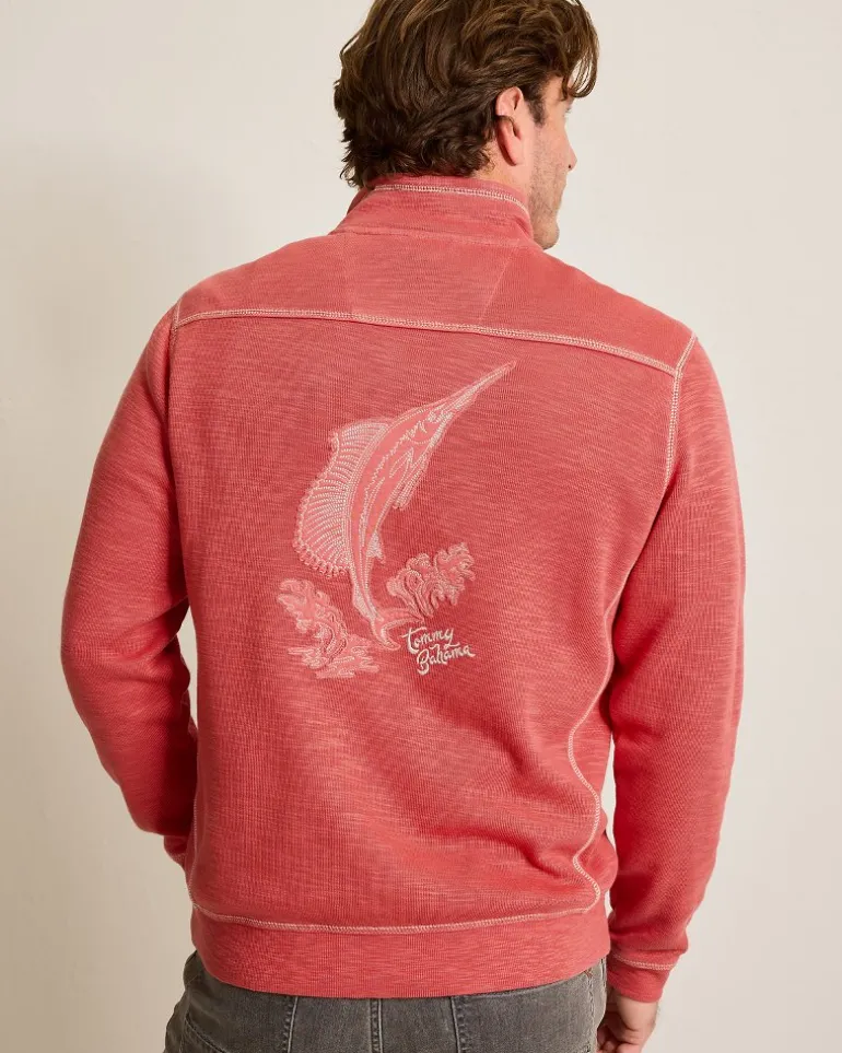Tobago Bay Marlin Splash Half-Zip Sweatshirt