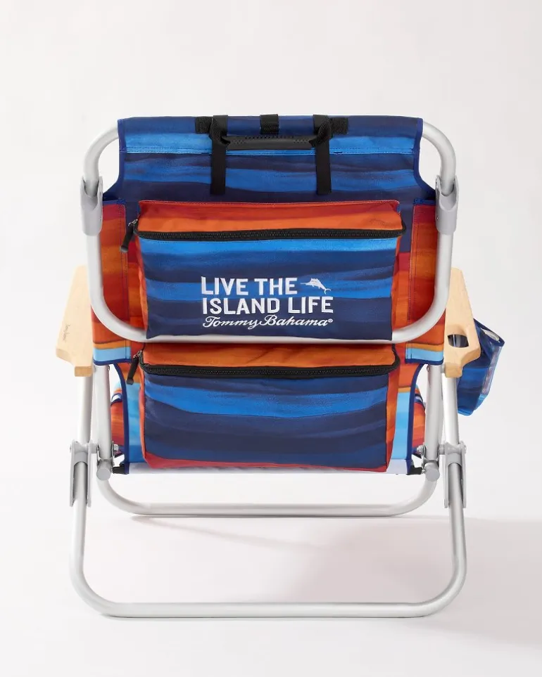 Tommy Bahama Sunset Stripe Deluxe Backpack Beach Chair