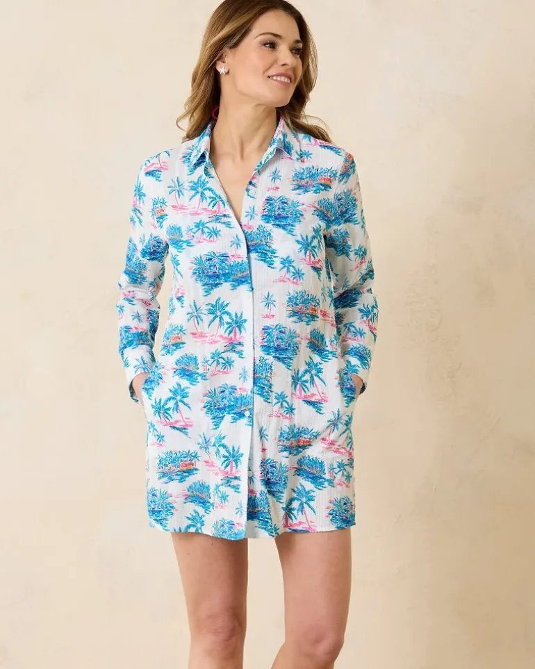 Tropical Oasis Boyfriend Beach Shirt