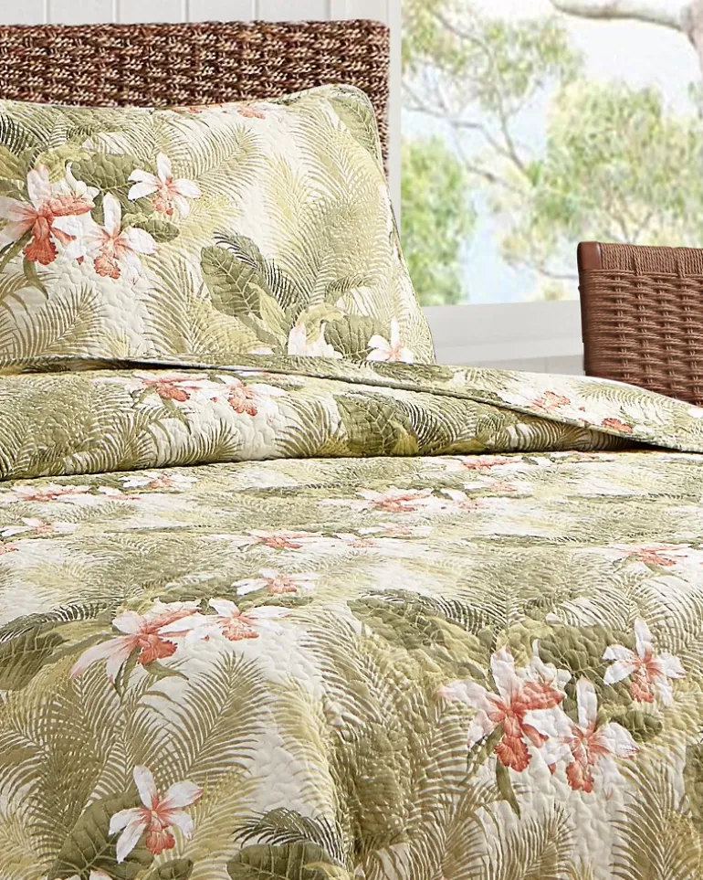 Tropical Orchid 3-Piece King Quilt Set