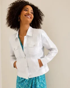 Two Palms Shimmer Linen Jacket