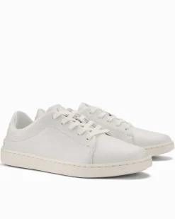 Women's OluKai® Pehuea Lī 'Ili Leather Lace-Up Sneakers