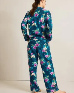 Woven Sateen Long Sleeve & Pants Pajama Set